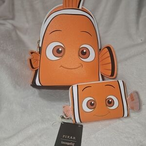 Loungefly Exclusive Finding Nemo 20th Anniversary Nemo Mini Backpack  & Wallet